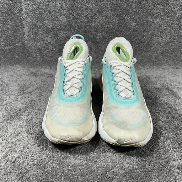Nike Air Max 2090 CK2612-101 Women's Sz 7 Aurora Green White Running Shoes Used - Picture 4 of 12